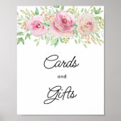 Elegante bloemkaarten en geschenkposter poster (Voorkant)