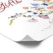 Elegante bloemkaarten en geschenkposter poster (Hoek)