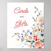 Elegante bloemkaarten en geschenkposter poster (Voorkant)