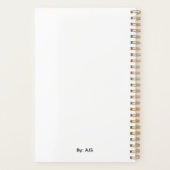 Elegante bloemkunst met gouden accenten planner (Achterkant)