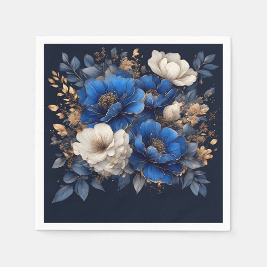 Elegante bloemkunst servet (Voorkant)