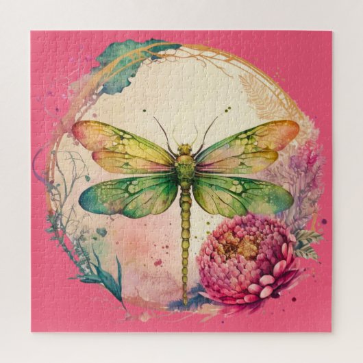 Elegante bloemlibel | Dragonfly Gift Legpuzzel (Verticaal)