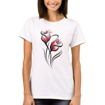 Elegante bloemlijn kunst