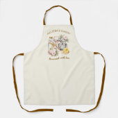 Elegante Bloemmenger Bakkerij & Koken ingrediënten Schort (Voorkant)