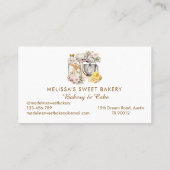 Elegante Bloemmenger Stand Bakery Loyalty Kaart (Achterkant)