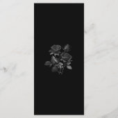 Elegante Bloemmonogram bruiloft Menu (Achterkant)