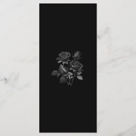 Elegante Bloemmonogram bruiloft Menu (Achterkant)