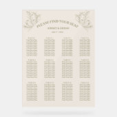 Elegante Bloemmos Groene Zitting Grafiek Acryl Bord (Voorkant)