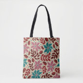 Elegante  bloemmotief Kerst Whimsy Tote Bag (Voorkant)