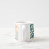 Elegante Bloemontwerp Beker Espresso Kop (Achterkant)
