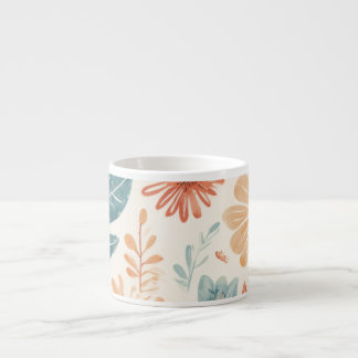 Elegante Bloemontwerp Beker Espresso Kop