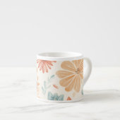 Elegante Bloemontwerp Beker Espresso Kop (Voorkant rechts)
