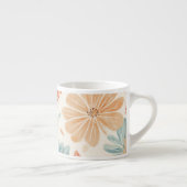 Elegante Bloemontwerp Beker Espresso Kop (Rechts)