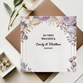 Elegante bloemontwerper bedankkaart