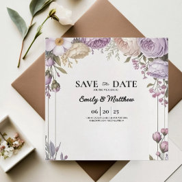 Elegante bloemontwerper Bewaar de datum Save The Date