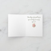 Elegante bloempatroon Dank je voor het komen kaart (Binnen)