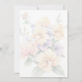 Elegante bloemperzik, Paarse, salie groene bruilof Save The Date (Achterkant)