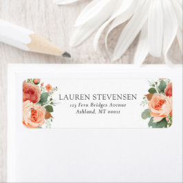 Elegante Bloemperzik Roos Fall Wedding Etiket