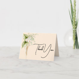 Elegante bloemrand  bedankkaart