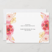 Elegante Bloemrijke Bachelorette Feest Uitnodiging (Achterkant)