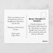 Elegante bloemrijke bedankkaart briefkaart (Achterkant)