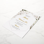 Elegante bloemrijke boho bruiloft Spaanse uitnodig Folie Uitnodiging (Gedraaid)