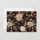 Elegante Bloemrijke Boho RSVP Kaart (Achterkant)
