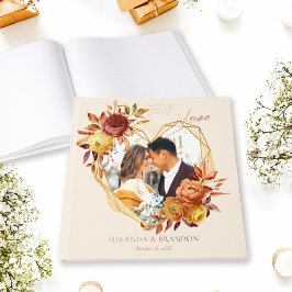 Elegante Bloemrijke Boho Verliefd Worden Foto Huwe Gastenboek