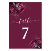 Elegante Bloemrijke Bourgondische Pioenrozen Kaart (Achterkant)