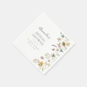 Elegante bloemrijke bruidsbruiloft servet (Hoek)