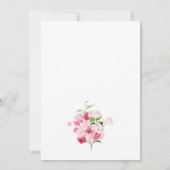 Elegante Bloemrijke Bruidsbrunch Kaart (Achterkant)