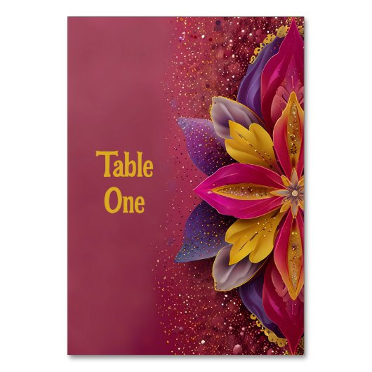 Elegante Bloemrijke Bruiloft Kaart (Achterkant)