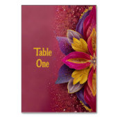 Elegante Bloemrijke Bruiloft Kaart (Voorkant)