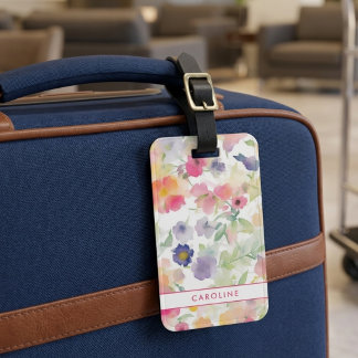Elegante Bloemrijke Chic Stijlvolle Vrouwelijke Ba Bagagelabel