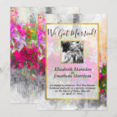 Elegante Bloemrijke Chic We Zijn Getrouwd Aankondi Aankondiging (Voorkant / Achterkant)