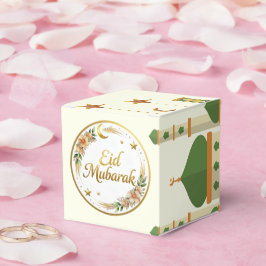 Elegante Bloemrijke Eid Mubarak Gouden Moskee Bedankdoosjes