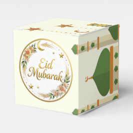 Elegante Bloemrijke Eid Mubarak Gouden Moskee Bedankdoosjes