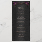 Elegante bloemrijke gotische Halloween-bruiloftsme Menu (Voorkant)