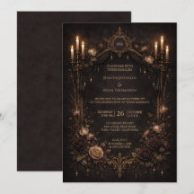 Elegante bloemrijke gotische halloween huwelijksui