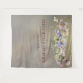 Elegante Bloemrijke Herfst Bruiloftshulzen Wandkleed (Voorkant (horizontaal))