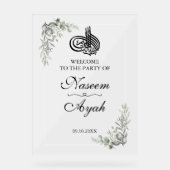 Elegante Bloemrijke Islamitische Arabische Partij  Acryl Bord (Voorkant)