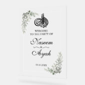 Elegante Bloemrijke Islamitische Arabische Partij  Acryl Bord (Hoek)