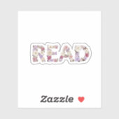 Elegante Bloemrijke LEES-Typografie - Pastel Botan Sticker (Vel)