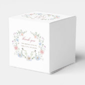 Elegante bloemrijke lijst Doop Hart Bedankdoosjes (Achterkant)