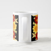 Elegante bloemrijke lijst grote koffiekop (Achterkant)