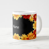 Elegante bloemrijke lijst grote koffiekop (Voorkant rechts)