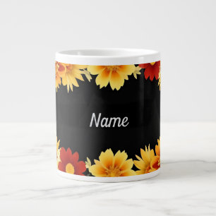 Elegante bloemrijke lijst grote koffiekop