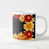 Elegante bloemrijke lijst grote koffiekop (Rechts)