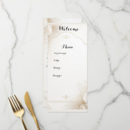 Elegante Bloemrijke Luxe Aangepaste Menu