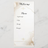 Elegante Bloemrijke Luxe Aangepaste Menu (Voorkant)